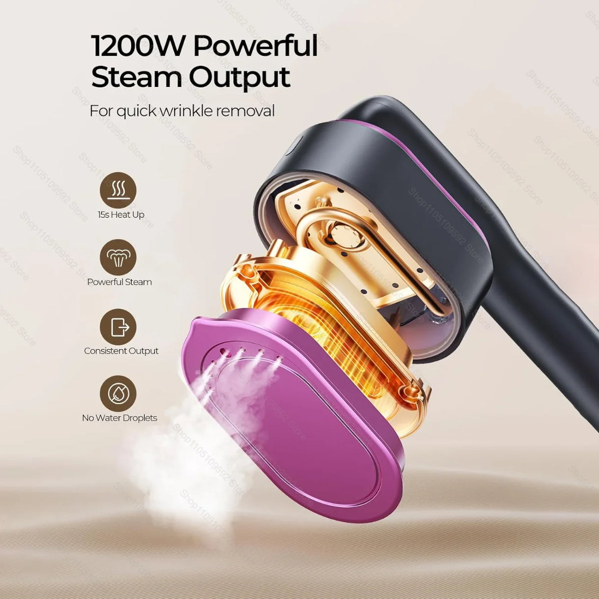 2026 NEW Garment Steamer Steam Hanging Iron Professional Handheld 1200W Household Heating Portable Steamer Iron Clothing Surface